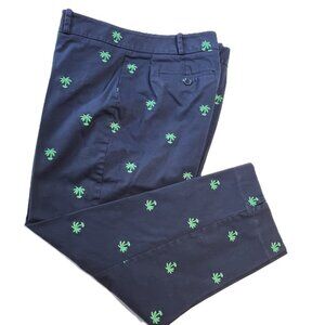 🌴 Talbots Signature Palm Print Pants – Coastal Charm in Size 16 💐